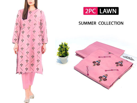 Elegant 2-Piece Embroidered Lawn Dress 2023 (DZ15939)