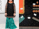 Embroidered Black Net Wedding Dress for Kids (DZ15952)