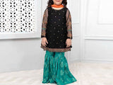 Embroidered Black Net Wedding Dress for Kids (DZ15952)