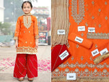 Embroidered Net Wedding Dress for Kids 2023 (DZ15954)