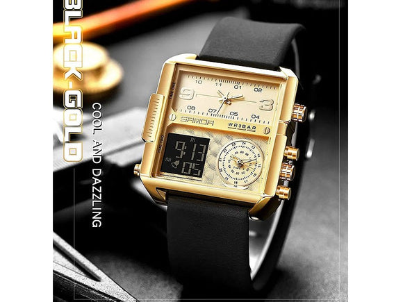 Original Sanda WR3BAR Men's Fashion Watch - Golden (DZ15964)