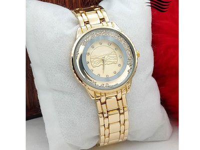 Stylish Golden Bracelet Watch for Women (DZ15990)