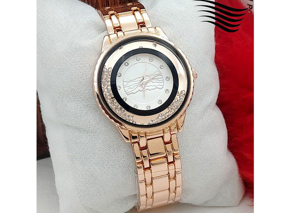 Stylish Rose Golden Bracelet Watch for Women (DZ15993)