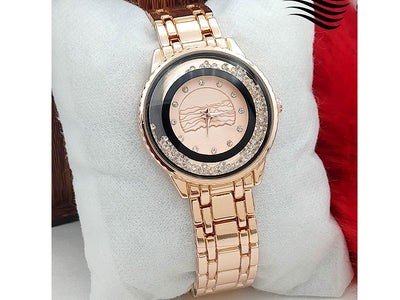 Stylish Rose Golden Bracelet Watch for Women (DZ15994)