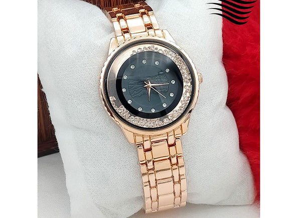 Stylish Rose Golden Bracelet Watch for Women (DZ15995)