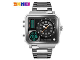 SKMEI Sports Dual Display Dial Stainless Steel Digital Watch WR30M (DZ16006)