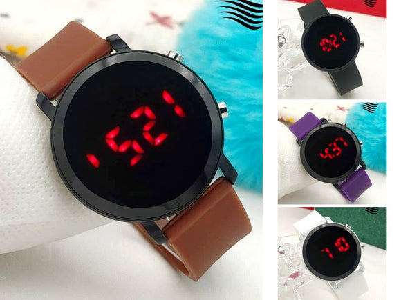 LED Touch Screen Rubber Strap Watch for Kids (DZ16029)