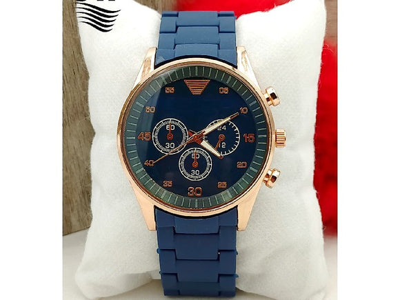 Stylish Rubber Chain Watch for Men - Blue (DZ16083)