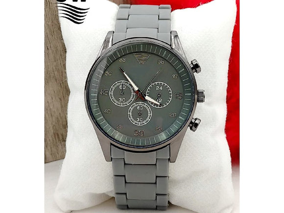 Stylish Rubber Chain Watch for Men - Grey (DZ16084)