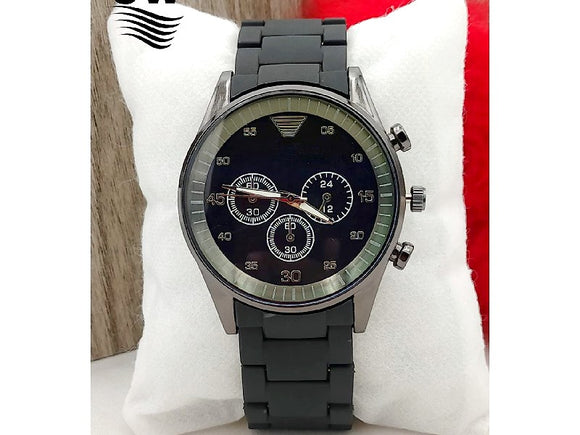 Stylish Rubber Chain Watch for Men - Black (DZ16087)