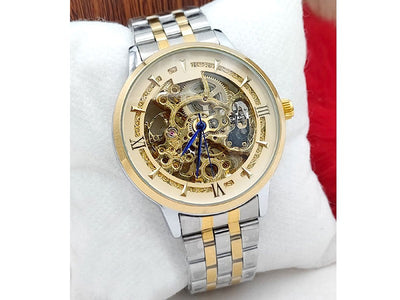 Stylish Men's Skeleton Automatic Watch (DZ16095)