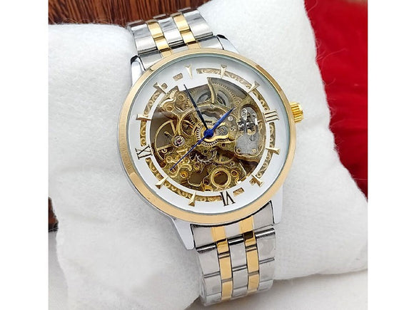 Stylish Men's Skeleton Automatic Watch (DZ16096)