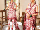 Digital All-Over Print Lawn Dress with Diamond Dupatta (DZ16120)