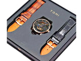 Original Tomi Face Gear Men's Watch with 2 Leather Strap + Box (DZ16132)