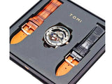 Original Tomi Face Gear Men's Watch with 2 Leather Strap + Box (DZ16134)