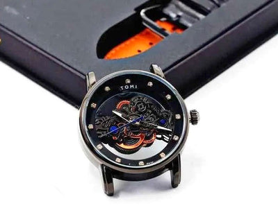 Original Tomi Face Gear Men's Watch with 2 Leather Strap + Box (DZ16135)
