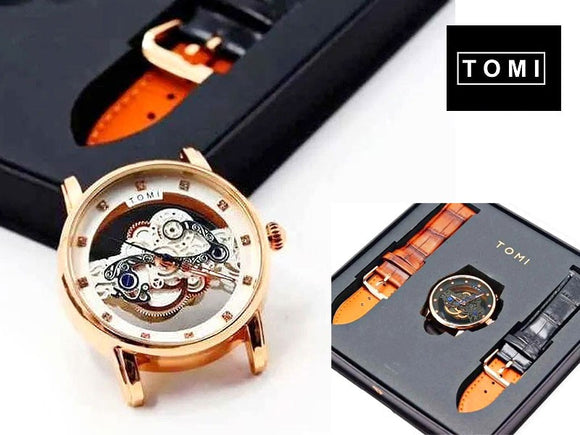 Original Tomi Face Gear Men's Watch with 2 Leather Strap + Box (DZ16135)