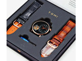 Original Tomi Face Gear Men's Watch with 2 Leather Strap + Box (DZ16160)