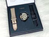 Original Tomi Face Gear Men's Watch with 2 Leather Strap + Box (DZ16161)