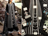 Luxury Heavy Embroidered Black Lawn Dress 2024 with Organza Dupatta (DZ16190)