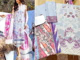 Luxury Heavy Embroidered Lawn Dress with Digital Print Silk Dupatta (DZ16252)