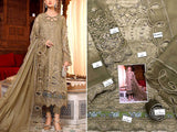 3D Handwork Embroidered Organza Party Wear Dress 2023 (DZ16256)