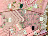 Luxury Heavy Embroidered Lawn Dress with Digital Print Silk Dupatta (DZ16258)