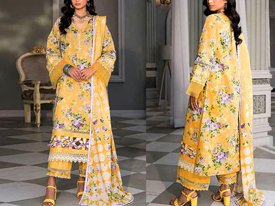 Digital Print Lawn Dress with Sequins Diamond Lawn Dupatta (DZ16290)