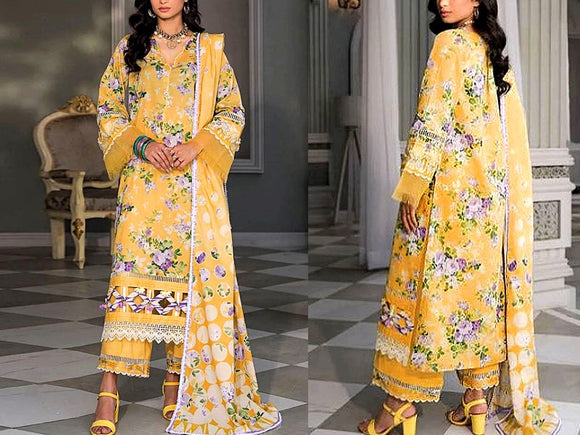 Digital Print Lawn Dress with Sequins Diamond Lawn Dupatta (DZ16290)