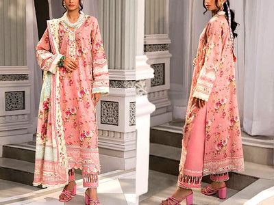 Digital Print Lawn Dress with Sequins Diamond Lawn Dupatta (DZ16291)