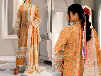Digital Print Lawn Dress with Sequins Diamond Lawn Dupatta (DZ16295)