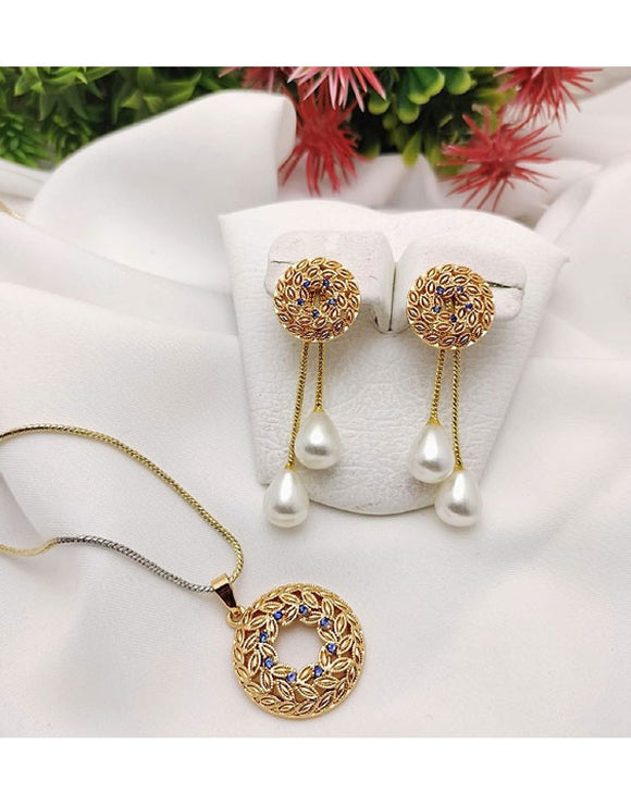 Elegant Gold Plated Locket Set (DZ16368)