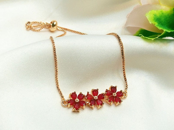 Beautiful Red Zircon Up-Down Bracelet for Girls (DZ16386)