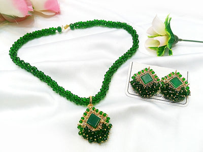 Elegant Mala Necklace Set with Earrings (DZ16419)