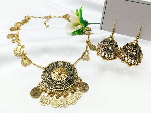 Ethnic Turkish Mala & Jhumka Set (DZ16423)