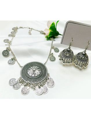 Ethnic Turkish Mala & Jhumka Set (DZ16424)