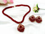 Elegant Mala Necklace Set with Earrings (DZ16442)