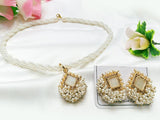 Elegant Mala Necklace Set with Earrings (DZ16442)