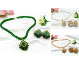 Elegant Mala Necklace Set with Earrings (DZ16442)