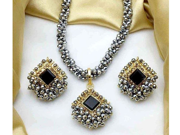 Elegant Mala Necklace Set with Earrings (DZ16453)