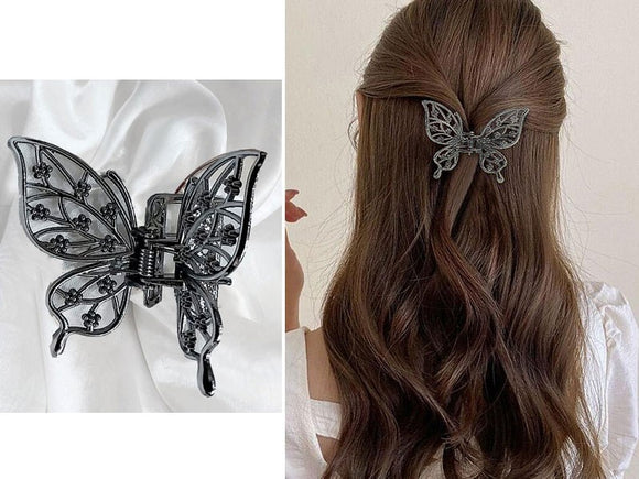Elegant Butterfly Shaped Hair Clip - Black (DZ16462)
