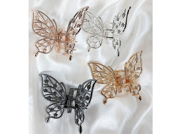 Pack of 4 Butterfly Shaped Hair Clips (DZ16464)