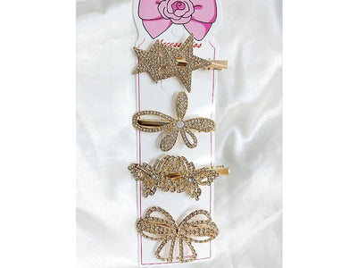 Pack of 4 Beautiful Hair Clips for Girls (DZ16476)