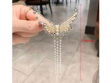 Rhinestone Pearl Angel Wings Design Headdress Hair Clip (DZ16479)
