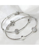 Pair of Adjustable Silver Bracelet Kara for Women (DZ16481)