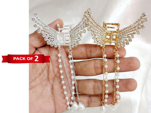 Pack of 2 Angel Wings Design Hair Catchers (DZ16484)
