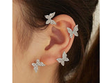 Pair of Delicate Butterfly Ear Cuffs (DZ16485)