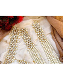 Heavy Bridal Mala Set with Choker, Earrings and Tikka (DZ16518)