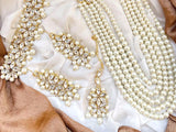Heavy Bridal Mala Set with Choker, Earrings and Tikka (DZ16518)