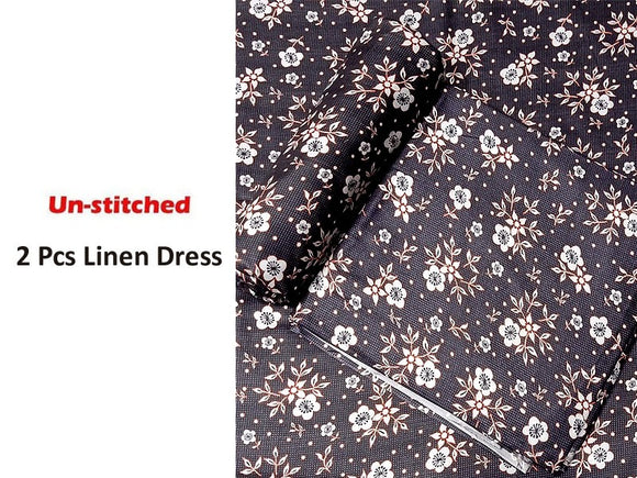 Digital All-Over Print 2-Piece Linen Dress (DZ16525)